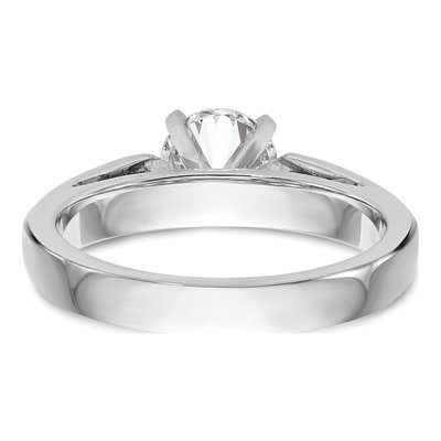 14K White Gold Peg Solitaire Engagement Bridal Set Mounting – view 5