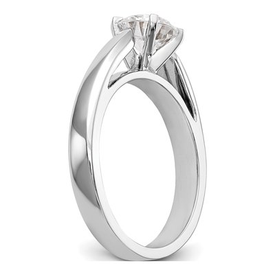 14K White Gold Peg Solitaire Engagement Bridal Set Mounting – view 6