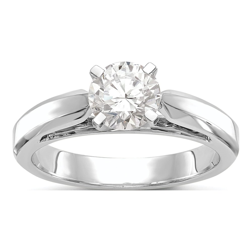 14K White Gold Peg Solitaire Engagement Bridal Set Mounting