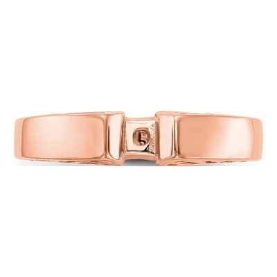 14K Rose Gold Solitaire Engagement Ring Mounting – view 5