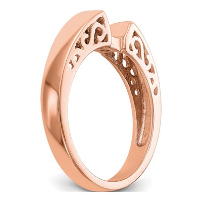 14K Rose Gold Solitaire Engagement Ring Mounting – view 7