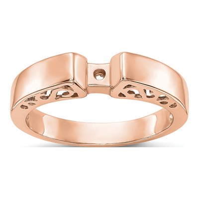 14K Rose Gold Solitaire Engagement Ring Mounting – view 8