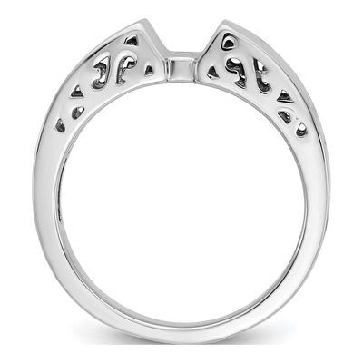 14K White Gold Peg-Set Solitaire Engagement Ring Mounting – view 2