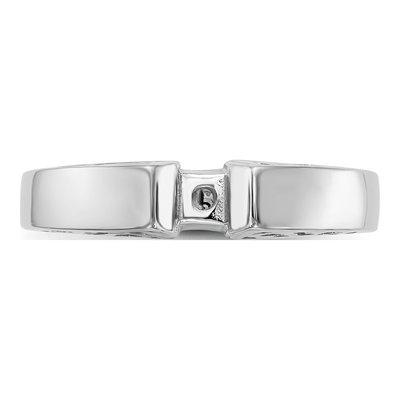 14K White Gold Peg-Set Solitaire Engagement Ring Mounting – view 4