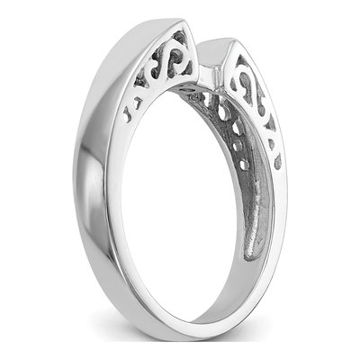 14K White Gold Peg-Set Solitaire Engagement Ring Mounting – view 6