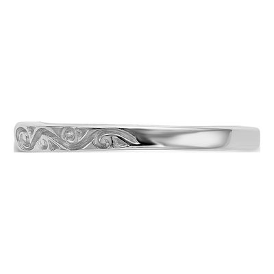 14K White Gold Vintage Solitaire Engagement Ring Mounting – view 4