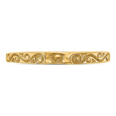14K Yellow Gold Peg Set Solitaire Engagement Ring Mounting – view 5