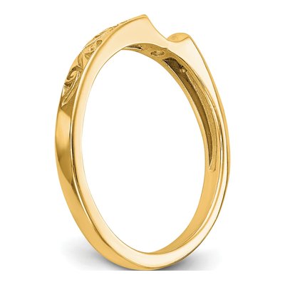14K Yellow Gold Peg Set Solitaire Engagement Ring Mounting – view 7