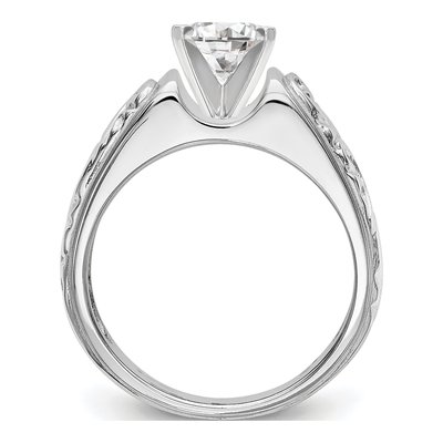 14K White Gold Vintage Marquise Engagement Ring Mounting – view 2