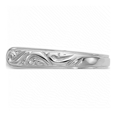 14K White Gold Vintage Marquise Engagement Ring Mounting – view 3