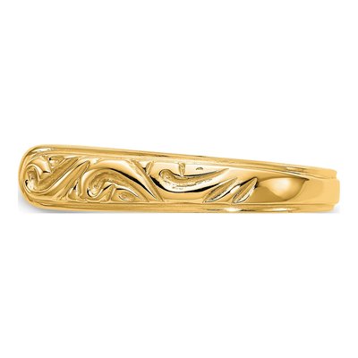 14K Yellow Gold Peg Solitaire Engagement Bridal Set – view 4