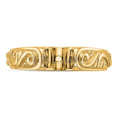 14K Yellow Gold Peg Solitaire Engagement Bridal Set – view 5
