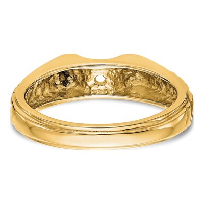 14K Yellow Gold Peg Solitaire Engagement Bridal Set – view 6