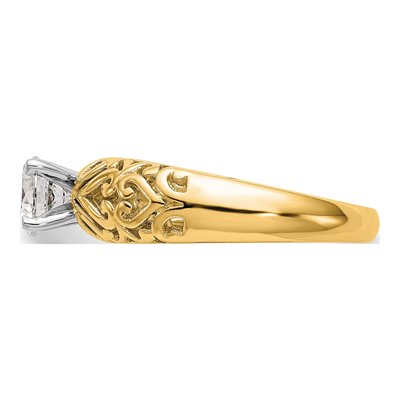 14K Yellow Gold Solitaire Engagement Ring Mounting – view 4
