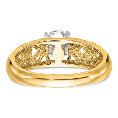 14K Yellow Gold Solitaire Engagement Ring Mounting – view 6
