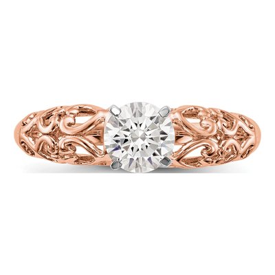 10K Rose Gold Solitaire Engagement Ring Mounting – view 4