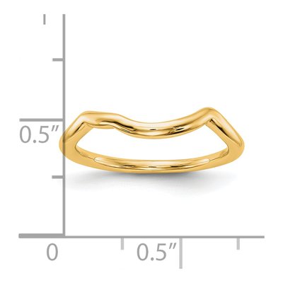 14K Yellow Gold Contour Wedding Band – view 3