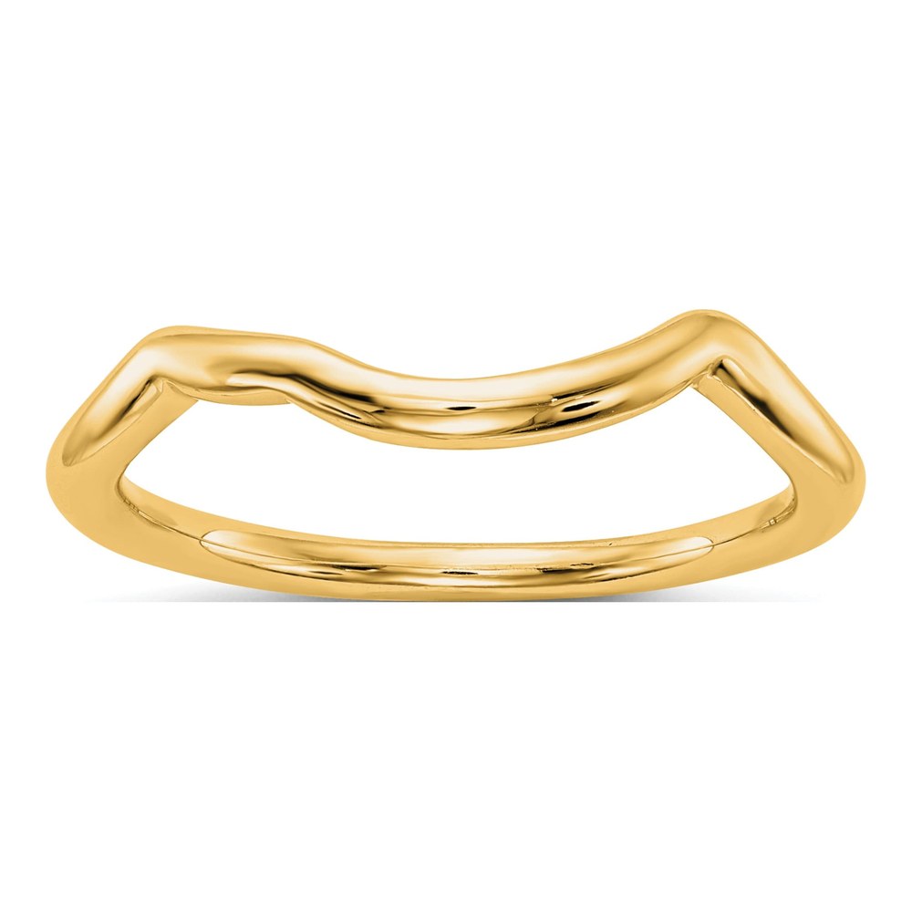14K Yellow Gold Contour Wedding Band