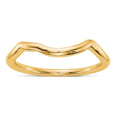 14K Yellow Gold Contour Wedding Band