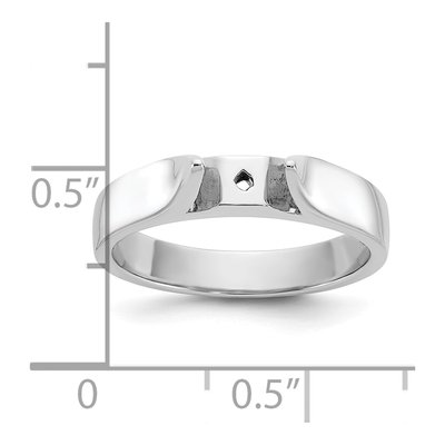 Platinum Solitaire Engagement Ring Mounting – view 4