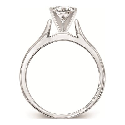 14K White Gold Solitaire Engagement Ring Mounting – view 4
