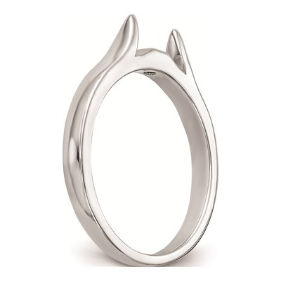 14K White Gold Solitaire Engagement Ring Mounting – view 8