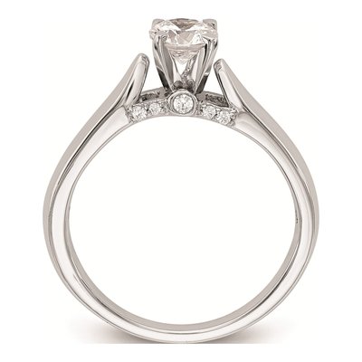 14K White Gold Diamond Engagement Ring Mounting – view 2