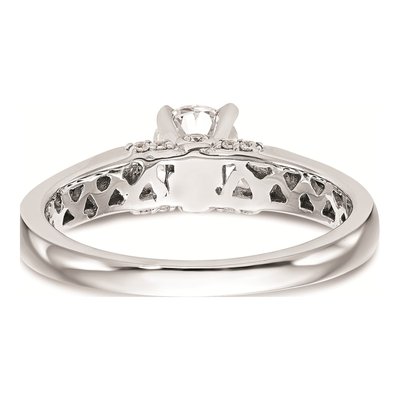 14K White Gold Diamond Engagement Ring Mounting – view 5