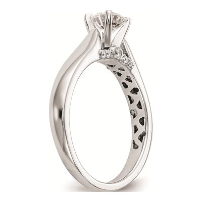 14K White Gold Diamond Engagement Ring Mounting – view 6