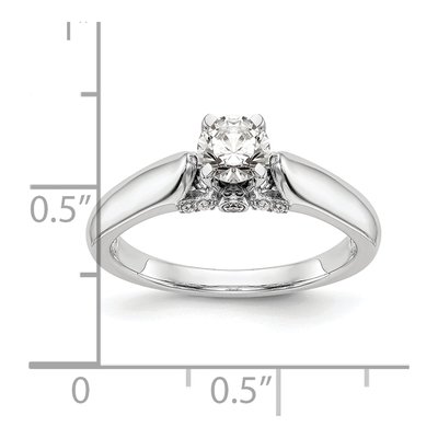 14K White Gold Diamond Engagement Ring Mounting – view 7