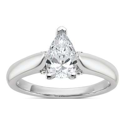 14K White Gold Diamond Engagement Ring Mounting – view 8