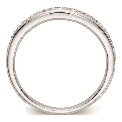 14K White Gold Diamond Wedding Band Mounting – view 3
