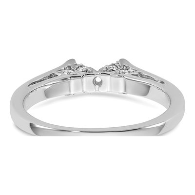 14K White Gold Diamond Leaf Engagement Engagement Ring Semi-Mount – view 5