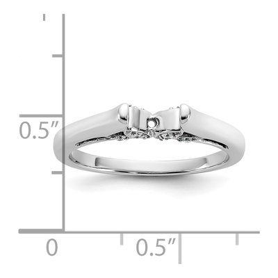 14K White Gold Diamond Leaf Engagement Engagement Ring Semi-Mount – view 8