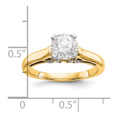 14K Yellow Gold Diamond Engagement Engagement Ring Semi-Mount – view 3