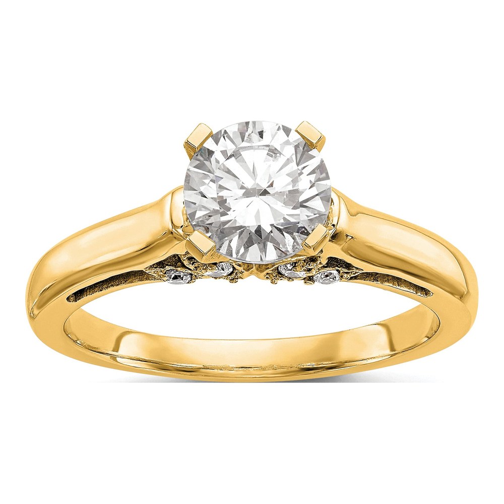 14K Yellow Gold Diamond Engagement Engagement Ring Semi-Mount