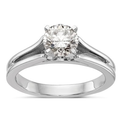 14K White Gold Solitaire Engagement Jewelry Mounting