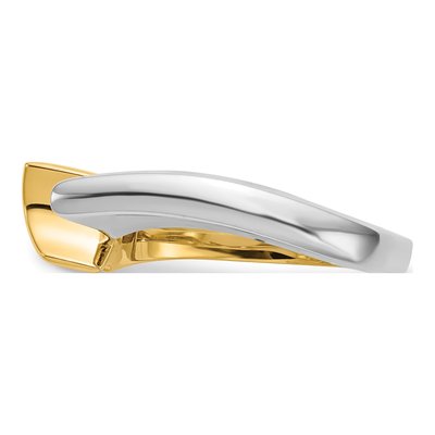 14K Two-Tone Gold Solitaire Engagement Ring Mounting – view 3