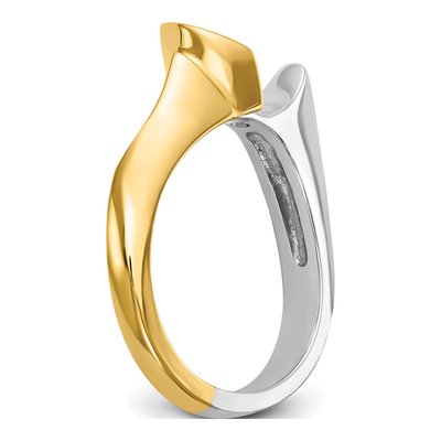 14K Two-Tone Gold Solitaire Engagement Ring Mounting – view 6