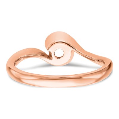14K Rose Gold Bezel Solitaire Engagement Ring Mounting – view 6