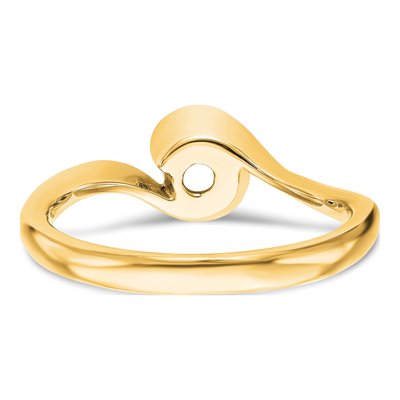 14K Yellow Gold Bezel Solitaire Engagement Ring Mounting – view 5