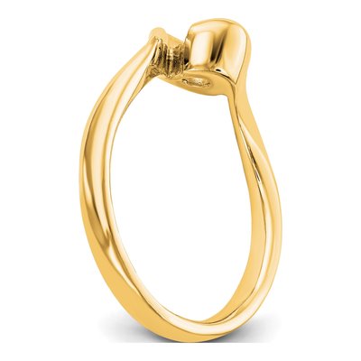 14K Yellow Gold Bezel Solitaire Engagement Ring Mounting – view 6