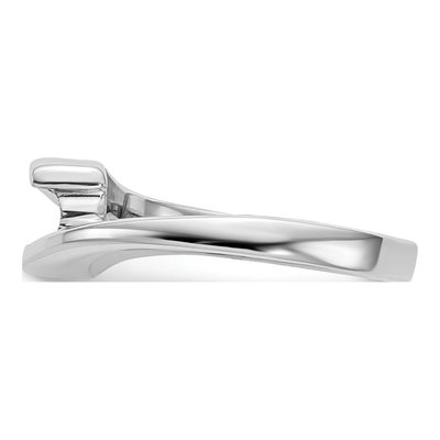 14K White Gold Bezel Engagement Ring Mounting – view 4