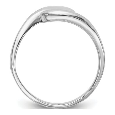 14K White Gold Bypass Engagement Ring Mounting – view 2