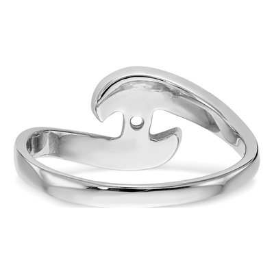 14K White Gold Bypass Engagement Ring Mounting – view 5