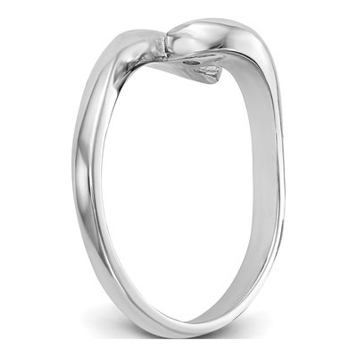 14K White Gold Bypass Engagement Ring Mounting – view 6