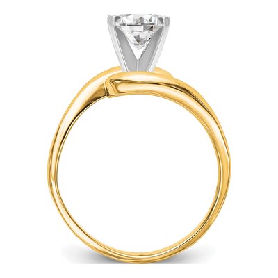 14K Yellow Gold Solitaire Engagement Ring Mounting – view 2