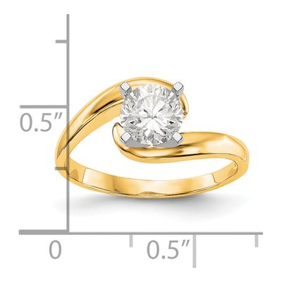 14K Yellow Gold Solitaire Engagement Ring Mounting – view 3