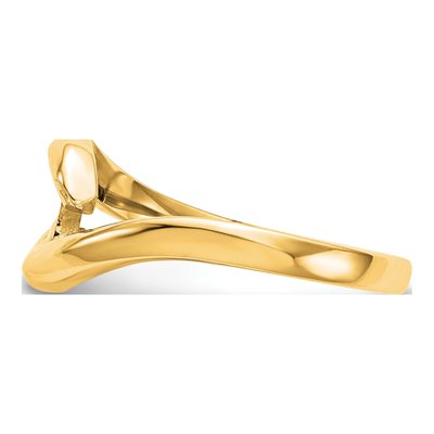 14K Yellow Gold Solitaire Engagement Ring Mounting – view 4