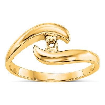 14K Yellow Gold Solitaire Engagement Ring Mounting – view 8